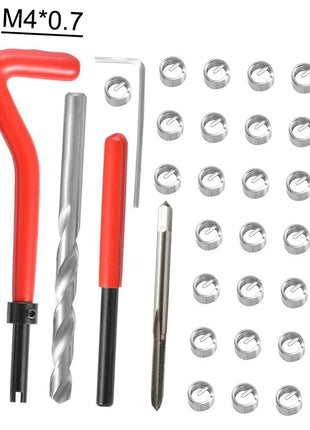 30Pcs Metric Thread Repair Insert Kit M3 M4 M7 M9 M11 Helicoil Car Pro Coil Tool 304 Stainless Steel Auto Repair Tool Bag