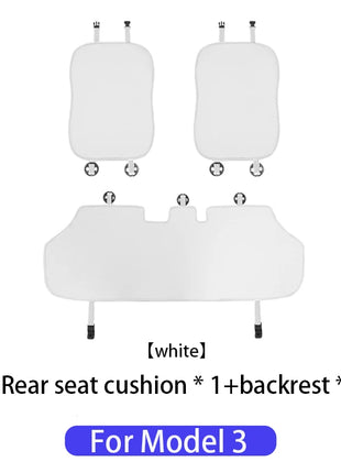 For Tesla Model Y/3 2018-2026 / Y juniper Ice silk seat cover cushion Ventilation Breathability Comfortable car seat accessories