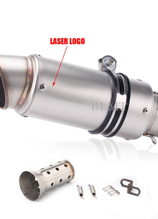 Universal 51/60mm motorcycle sc exhaust inox muffler carbon fiber exhaust with DB Killer for z900 R3 R25 MT07 MT09 R1 Z400 Z650