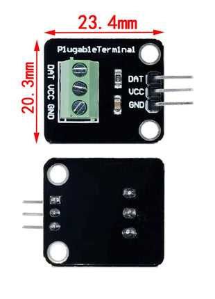 DS18B20 Temperature Sensor Module Kit Waterproof 100CM Digital Sensor Cable Stainless Steel Probe Terminal Adapter For Arduino