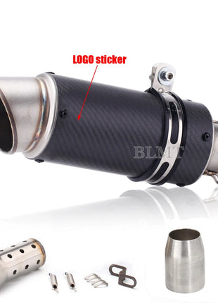 Universal 51/60mm motorcycle sc exhaust inox muffler carbon fiber exhaust with DB Killer for z900 R3 R25 MT07 MT09 R1 Z400 Z650