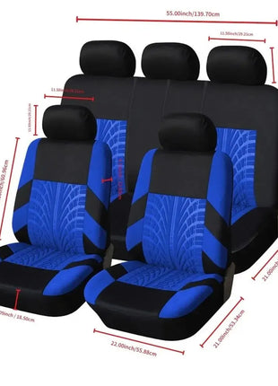 Car Seat Covers Full Set Front Split Rear Bench For Car Universal Cloth SUV Sedan Van Automotive Interior Covers