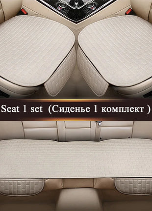Car Flax Seat Cushion Protector Pad Car Seat Cover Front/Rear Seat Cover Automobile Cushion Pad Mat Backrest Auto Accessori
