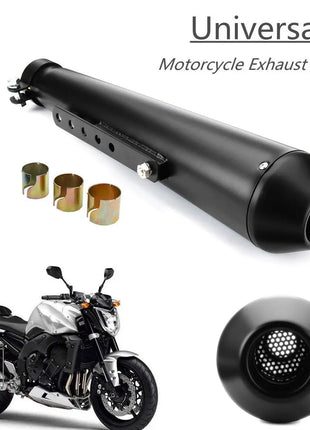Universal Motorcycle Exhaust Muffler Retro Vintage Classic Electroplating Escap Moto for cg125 sr400 cb500 vt500 CM300 500 Cafe