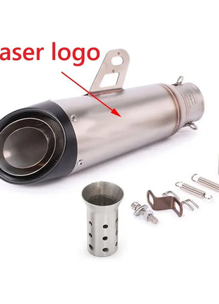 For Kawasaki Ninja Z900 Honda CB650R Yamaha R3 51mm Motorcycle Exhaust Muffler Pipe Escape 335mm Length
