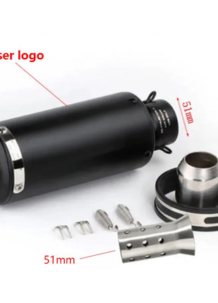 motorcycle exhaust inox muffler carbon fiber exhaust Universal 51/60mm with DB Killer for z900 R3 R25 MT07 MT09 R1 Z400 Z650
