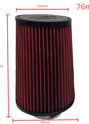 2.5 3 3.5 4 Inch Car Intake Air Filter for K＆N 14084-2 Universal High Flow Cone 102 89 76 70 63.5 60mm KN Tapered Mushroom Head