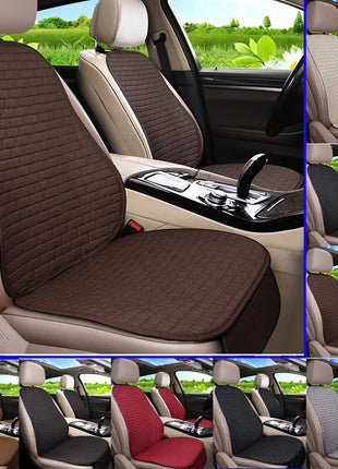 Car Flax Seat Cushion Protector Pad Car Seat Cover Front/Rear Seat Cover Automobile Cushion Pad Mat Backrest Auto Accessori