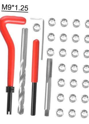 30Pcs Metric Thread Repair Insert Kit M3 M4 M7 M9 M11 Helicoil Car Pro Coil Tool 304 Stainless Steel Auto Repair Tool Bag