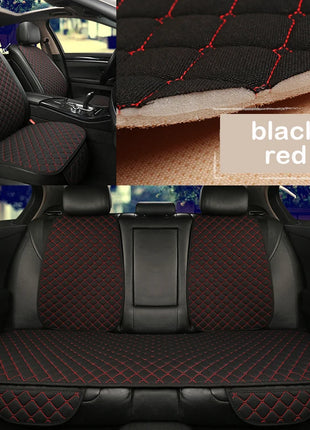 Universal Car Seat Cover Protector Linen Front Rear Back Flax Summer Cushion Pad Mat Sedan Suv Pick-up Car Interior Accessories