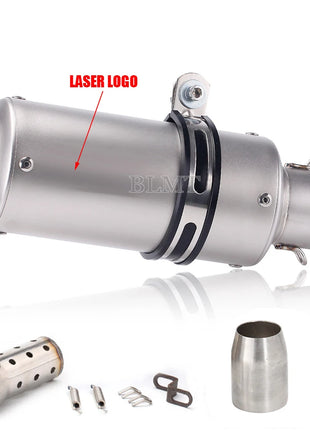 Universal 51/60mm motorcycle sc exhaust inox muffler carbon fiber exhaust with DB Killer for z900 R3 R25 MT07 MT09 R1 Z400 Z650