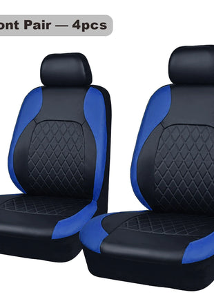 All Season Quited PU Leather Car Seat Cover Full Surrounded Seat Protector Waterproof Universal Fit Sedan Suv Pick-up Truck Seat