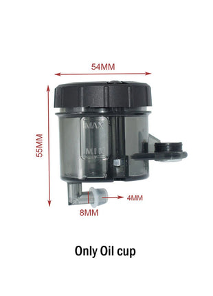 Universal Motorcycle Brake Oil Tank Foot Brake Master Cylinder Oil Cup Fluid Bottle Reservoir Dirt Bike Scooter Pitbike