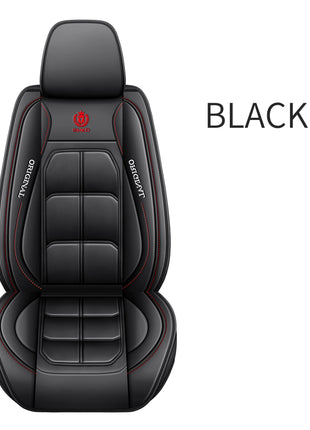 1pc Premium PU Leather Universal Fit Car Seat Cover All-Season Protector Mat with Soft Cushion Full Package Seat Cover