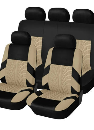 Car Seat Covers Full Set Front Split Rear Bench For Car Universal Cloth SUV Sedan Van Automotive Interior Covers
