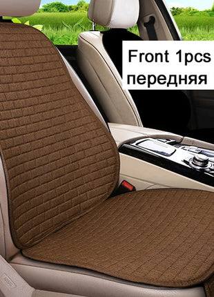 Car Flax Seat Cushion Protector Pad Car Seat Cover Front/Rear Seat Cover Automobile Cushion Pad Mat Backrest Auto Accessori