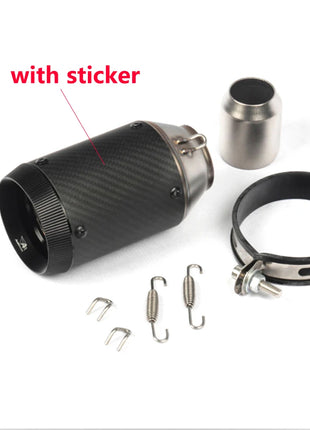 Universal Motorcycle Exhaust CNC Carbon Fiber Escape Muffler For Kawasaki Z900 FZ6 RC390 S1000XR