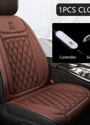 12V Heated Car Seat Cushion Cloth/Flannel Car Seat Heater Winter Warmer Seat Heating Car Accessories Heating Pads Set Universal