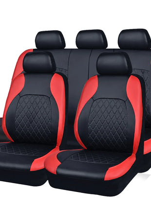 All Season Quited PU Leather Car Seat Cover Full Surrounded Seat Protector Waterproof Universal Fit Sedan Suv Pick-up Truck Seat