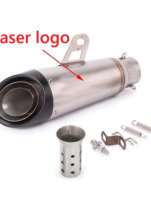 For Kawasaki Ninja Z900 Honda CB650R Yamaha R3 51mm Motorcycle Exhaust Muffler Pipe Escape 335mm Length