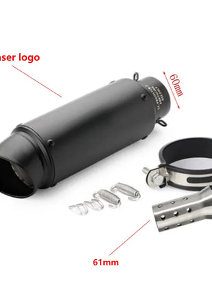 motorcycle exhaust inox muffler carbon fiber exhaust Universal 51/60mm with DB Killer for z900 R3 R25 MT07 MT09 R1 Z400 Z650