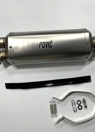 51mm Universal Motorcycle Exhaust Muffler Dual Escape Right Side with DB Killer Laser for G310R R1200GS Z1000 Z900 Z400 cb190