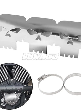 Universal Motorcycle Exhaust Pipe Heat Shield Cover Muffler Protector Guard Moto Accessories Fit For Harley Honda Yamaha Custom