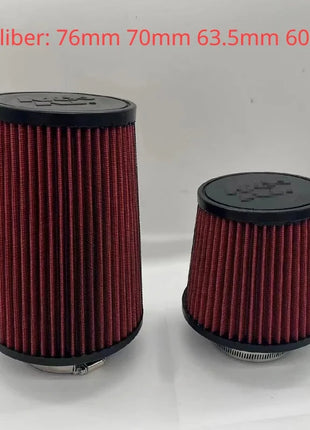 2.5 3 3.5 4 Inch Car Intake Air Filter for K＆N 14084-2 Universal High Flow Cone 102 89 76 70 63.5 60mm KN Tapered Mushroom Head