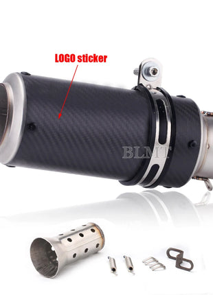 Universal 51/60mm motorcycle sc exhaust inox muffler carbon fiber exhaust with DB Killer for z900 R3 R25 MT07 MT09 R1 Z400 Z650