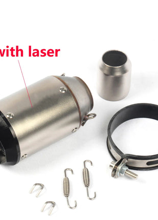 51mm Universal Slip On Motorcycle GP Exhaust CNC Carbon Fiber Escape Muffler For Kawasaki Z900 FZ6 RC390 S1000XR