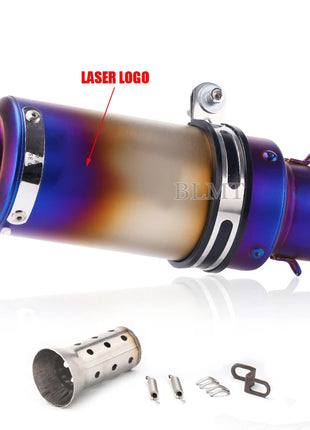 Universal 51/60mm motorcycle sc exhaust inox muffler carbon fiber exhaust with DB Killer for z900 R3 R25 MT07 MT09 R1 Z400 Z650