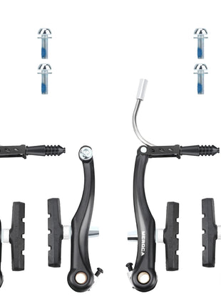 V Brake Set Bike Brakes High Clear V Brakes Mountain Bike Aluminium Alloy Brake Arms Stainless Steel Guides 110mm Length