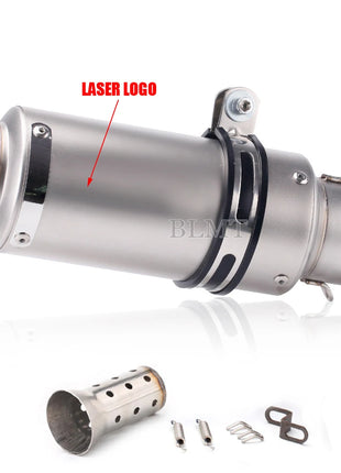 Universal 51/60mm motorcycle sc exhaust inox muffler carbon fiber exhaust with DB Killer for z900 R3 R25 MT07 MT09 R1 Z400 Z650