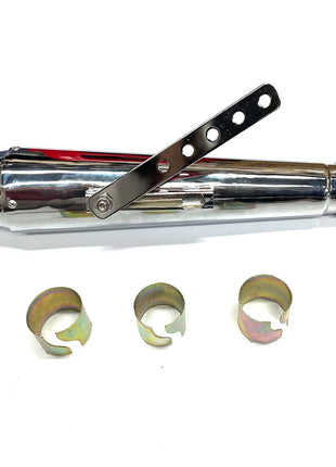 Universal Motorcycle Exhaust Muffler Retro Vintage Classic Electroplating Escap Moto for cg125 sr400 cb500 vt500 CM300 500 Cafe
