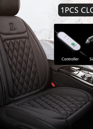 12V Heated Car Seat Cushion Cloth/Flannel Car Seat Heater Winter Warmer Seat Heating Car Accessories Heating Pads Set Universal