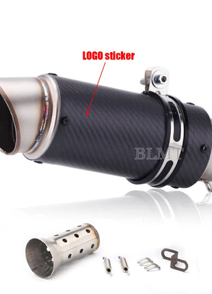 Universal 51/60mm motorcycle sc exhaust inox muffler carbon fiber exhaust with DB Killer for z900 R3 R25 MT07 MT09 R1 Z400 Z650