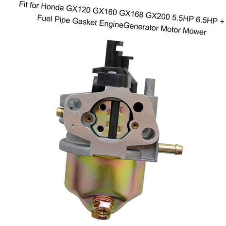 Engine Carburetor Carb Fit for Honda GX120 GX160 GX168 GX200 5.5HP 6.5HP + Fuel Pipe Gasket Generator Motor Mower Accessories