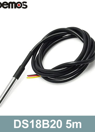 1-10pcs DS18B20 Stainless Steel Waterproof DS18b20 1m 3m 5m Thread Temperature Probe Temperature Sensor 18B20 Cable For Arduino