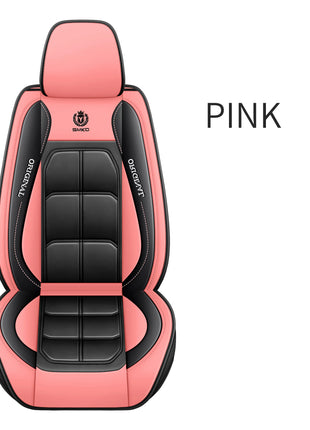 1pc Premium PU Leather Universal Fit Car Seat Cover All-Season Protector Mat with Soft Cushion Full Package Seat Cover