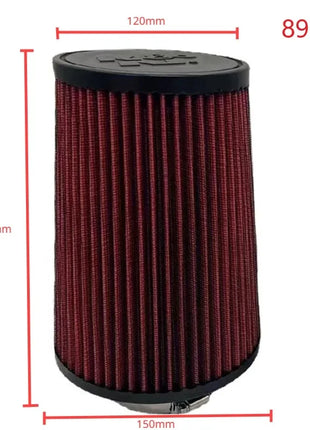 2.5 3 3.5 4 Inch Car Intake Air Filter for K＆N 14084-2 Universal High Flow Cone 102 89 76 70 63.5 60mm KN Tapered Mushroom Head