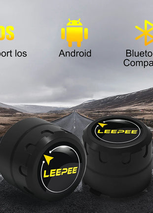Motorcycle TPMS 2 Sensors Bluetooth 4.0 5.0 Tire Pressure Monitoring System Pit Bike Tyre Tester Diagnostic Set Moto Accessories