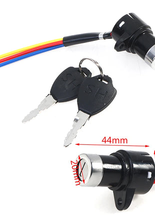 Universal Electric Bicycle Biking Portable Dustproof Cycling Parts for Electric Scooter Ignition Switch Key Power Lock