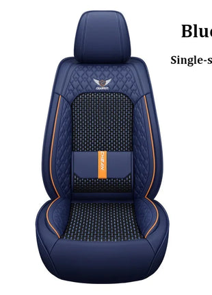 Ergonomic Car Seat Cushion – Nappa Leather & Ice Silk, High-Resilience Sponge, All-Season Comfort for Most Vehicles