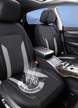 AUTOKING Universal Gray Mesh Seat Covers For Car With 3 Zipper Rear Seat Split Airbag Compatible Fit For Most Car SUV Truck VAN