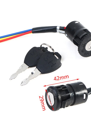 Universal Electric Bicycle Biking Portable Dustproof Cycling Parts for Electric Scooter Ignition Switch Key Power Lock