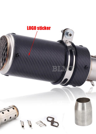 Universal 51/60mm motorcycle sc exhaust inox muffler carbon fiber exhaust with DB Killer for z900 R3 R25 MT07 MT09 R1 Z400 Z650