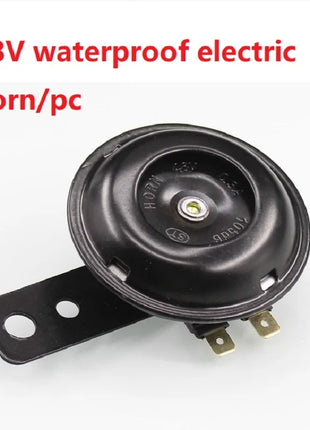 General Motorcycle Electric Horn Kit Waterproof Round Speaker Loud Electric Horn Suitable for Bicycle Scooter 12V 48V 60V 105dB