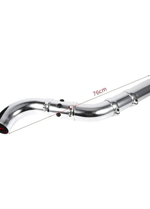76mm Car Air Intake Pipe Kit Silver Sport Racing Automobile System 3.0inch Aluminum Pipe with Clamp Universal Air Intake Kit