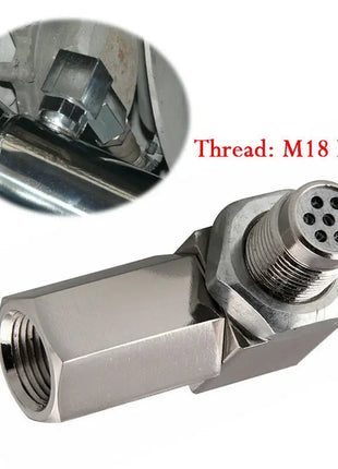 Exhaust Catalyst Rear Oxygen Sensor Spacer 90 Degree Mini Catalyst Lambda O2 Adapter CEL Fix, M18*1.5 Universal Free Shipping