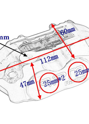 RPM CNC Brake Caliper 220mm Halterung Für Hinten Flache Gabel Bremssystemfor Motorcycle Scooter Motorrad-Modifikation